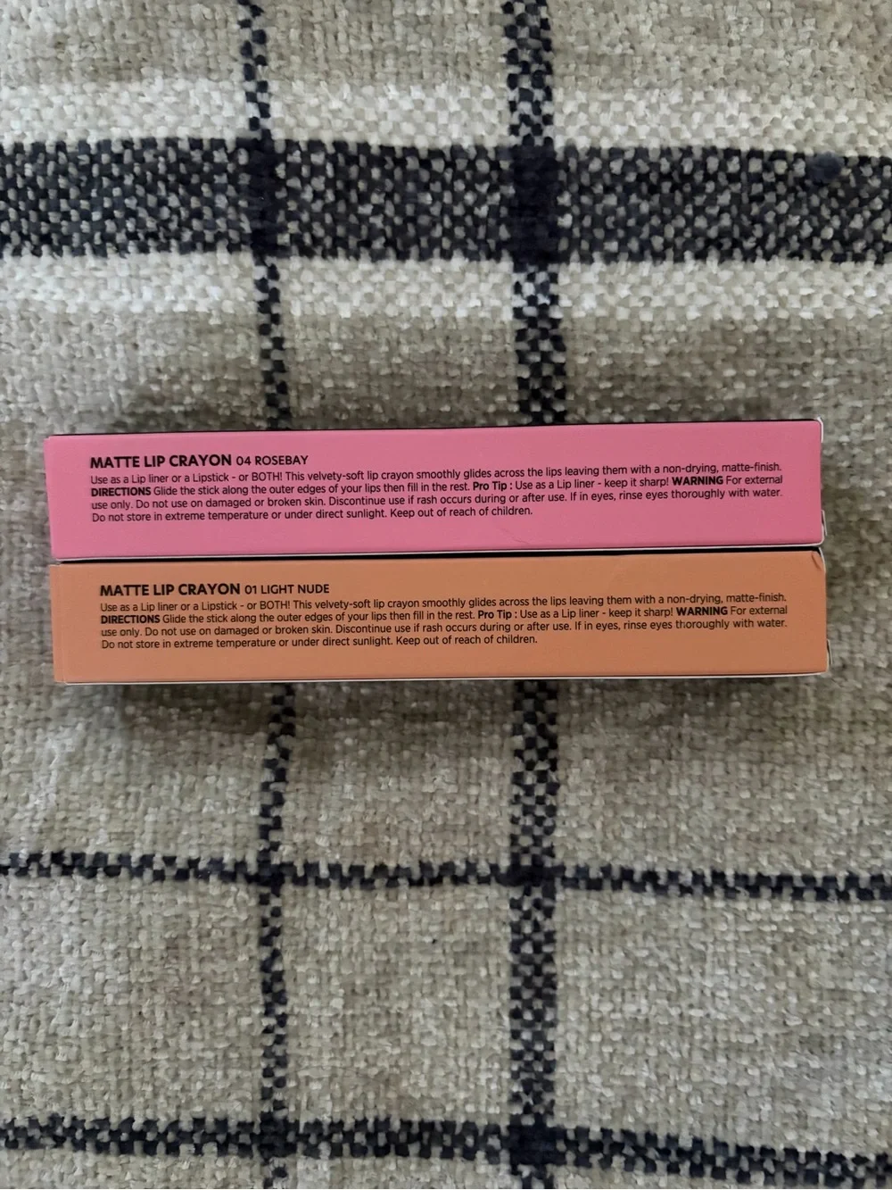 L.O.C.K Matte Lip Crayon - Pink & Peach